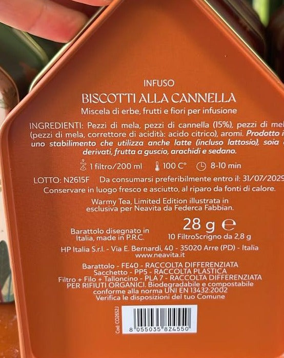 Retro confezione con ingredienti