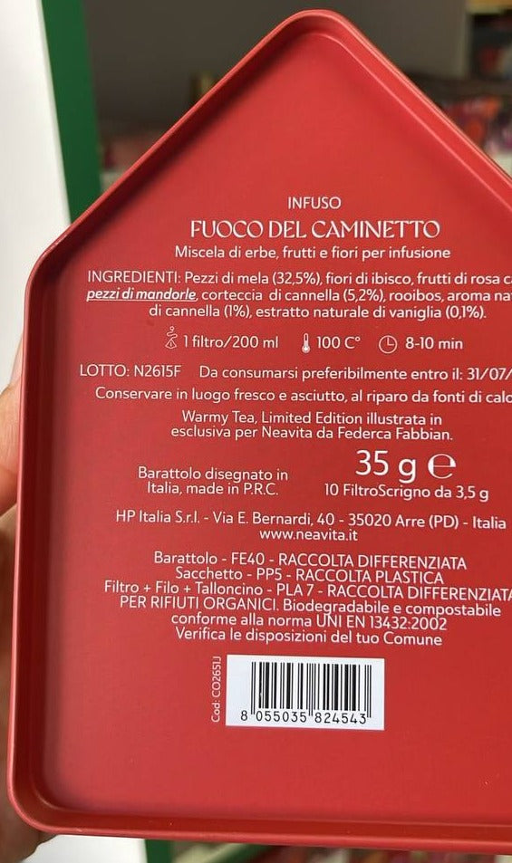 Retro confezione con ingredienti