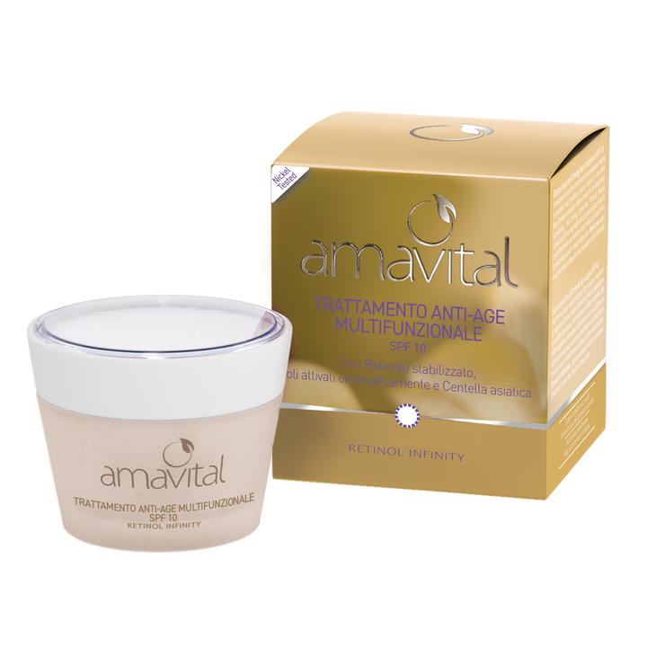 Trattamento Anti-age Multifunzionale Viso Spf10 – 50ml – Amavital